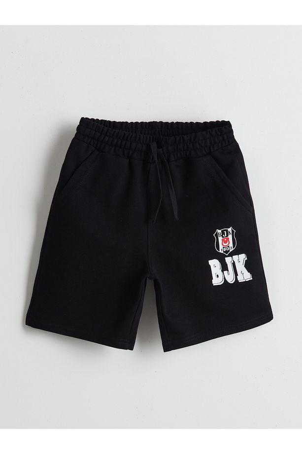 Beli Lastikli Beşiktaş Baskılı Erkek Çocuk Şort - 3