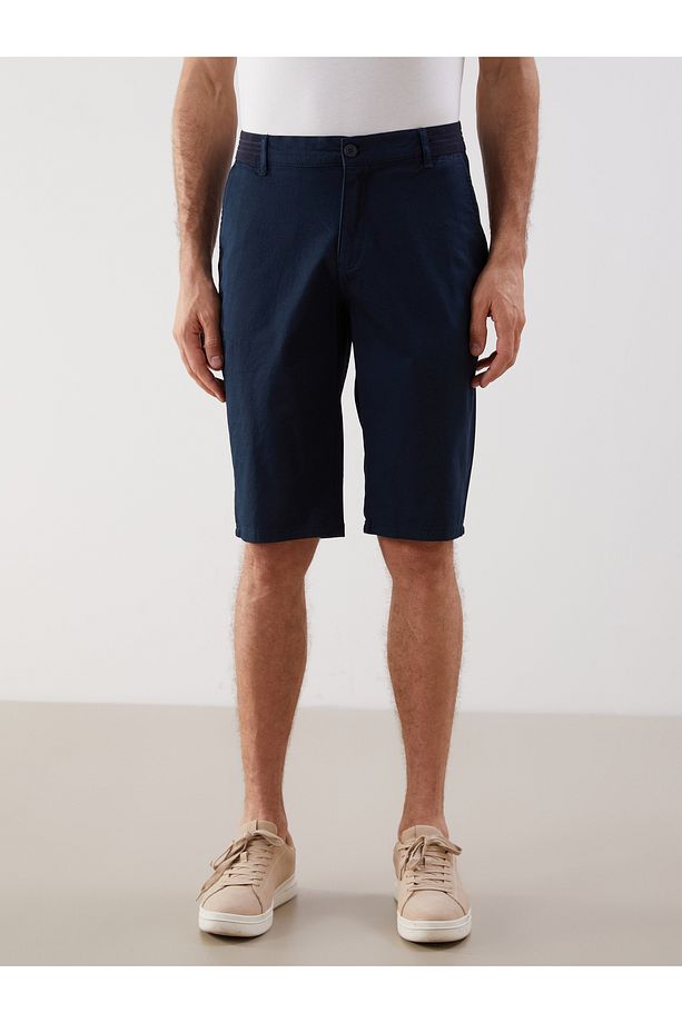 Standart Kalıp Gabardin Erkek Şort - 2