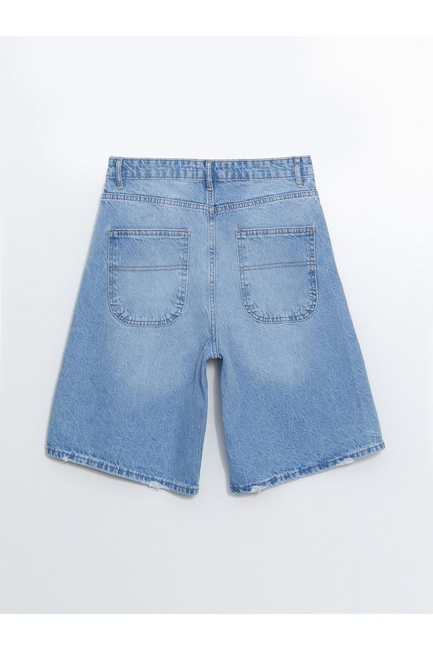 Bermuda Fit Kadın Jean Şort - 6