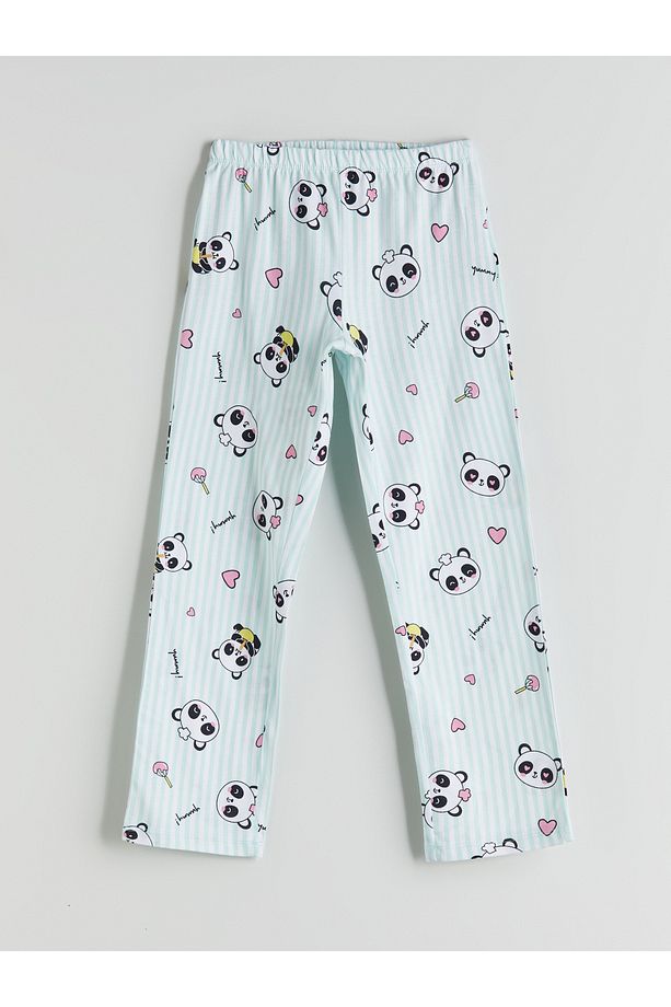 Bisiklet Yaka Kız Çocuk Pijama Takımı - 5