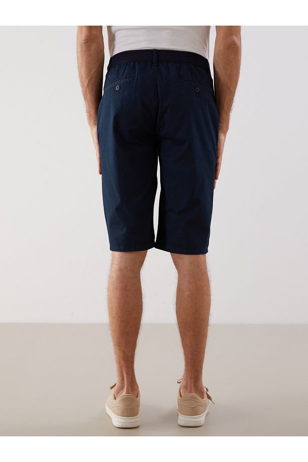 Standart Kalıp Gabardin Erkek Şort - 4