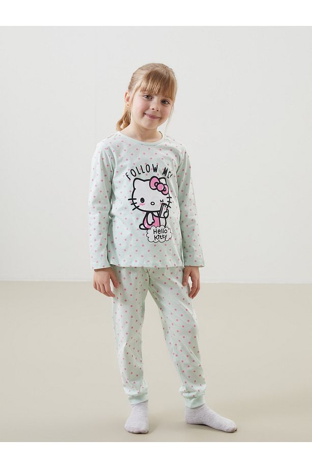 Hello Kitty Baskılı Kız Çocuk Pijama Takım - 3