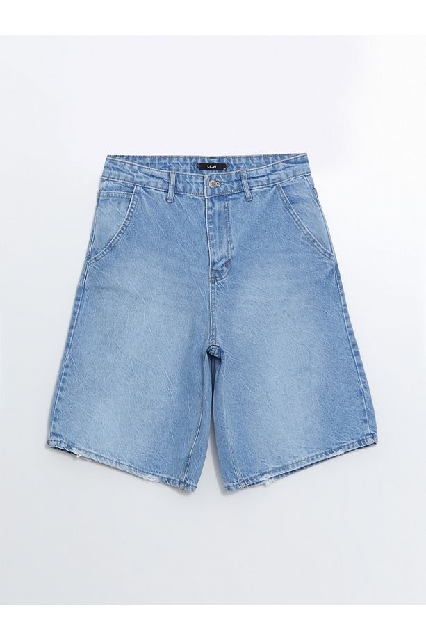 Bermuda Fit Kadın Jean Şort - 5