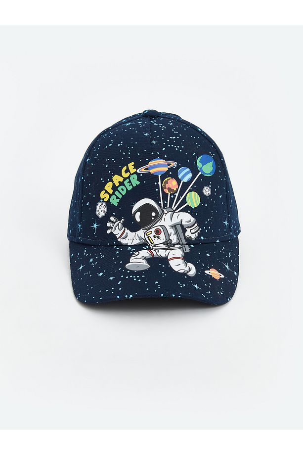 Astronot Baskılı Erkek Çocuk Kep Şapka - 1