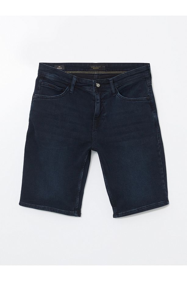 Slim Fit Erkek Jean Şort - 5
