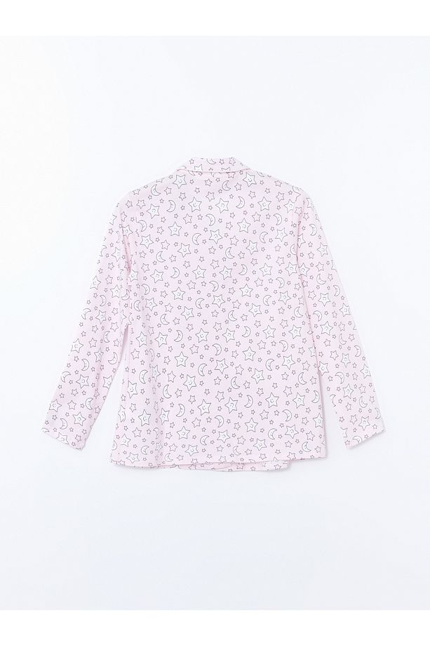 Gömlek Yaka Desenli Hamile Pijama Takımı - 7