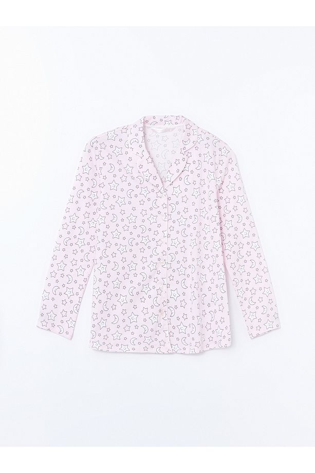 Gömlek Yaka Desenli Hamile Pijama Takımı - 6