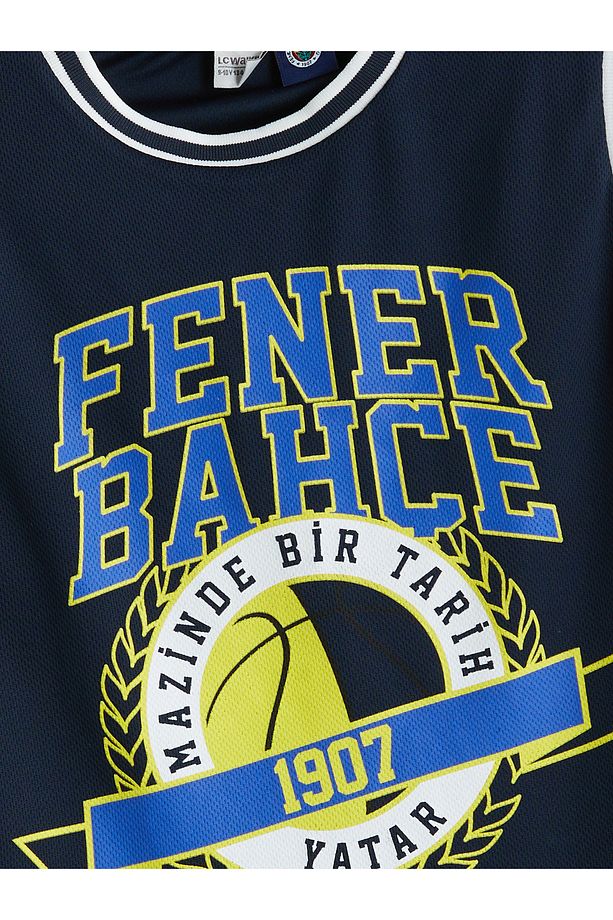 Bisiklet Yaka Fenerbahçe Baskılı Erkek Çocuk Atlet ve Şort - 3