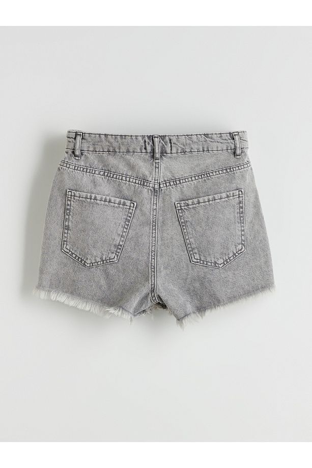 Mom Fit Kadın Jean Şort - 4