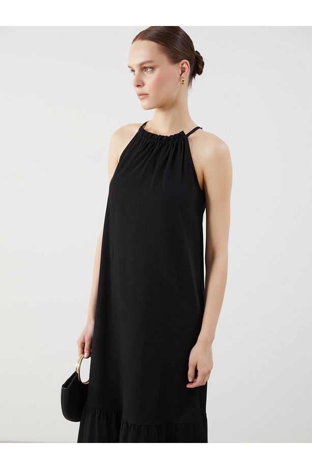 Halter Yaka Elbise - 1