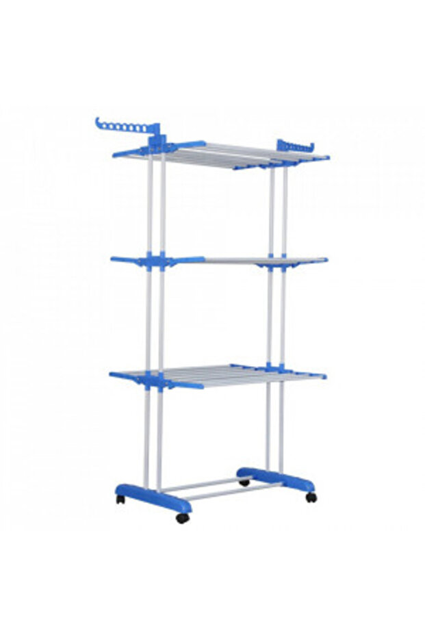 Vertical Clothes Drying Rack with 3 Drying Levels - 2