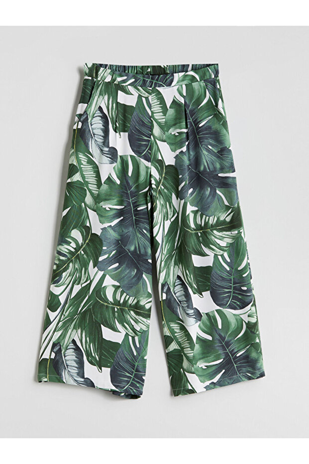 Create Your Style from Uzg Store |   Patterned Women's Capri with Elastic Waist - 5