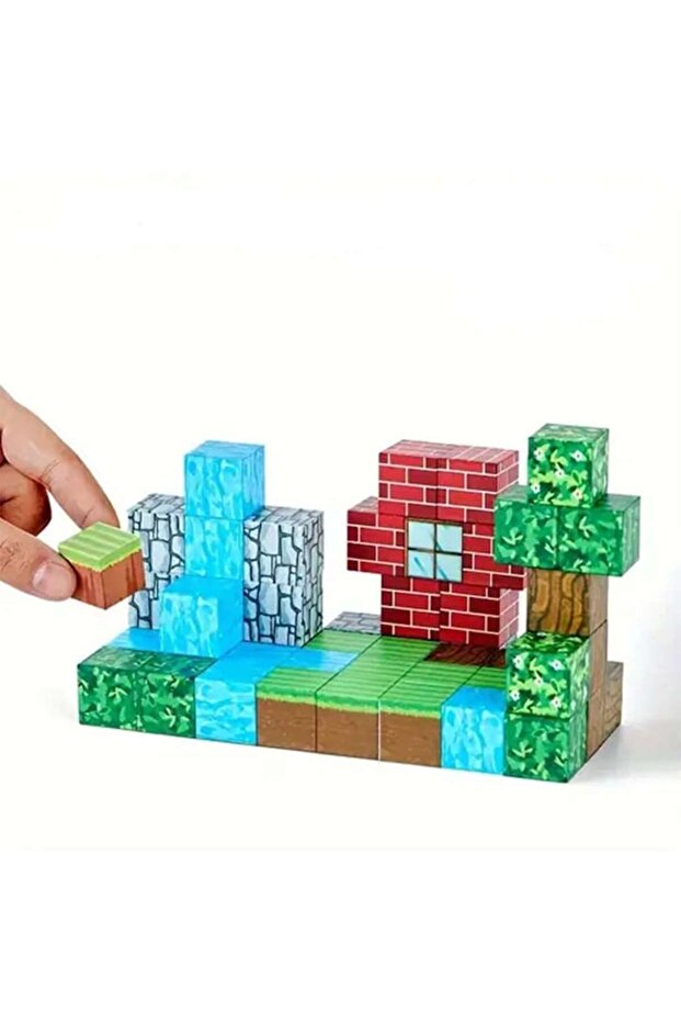 Minecube Inteligent Cuburi Magnetice de Constructie Craft Model 602, 32 buc - 2
