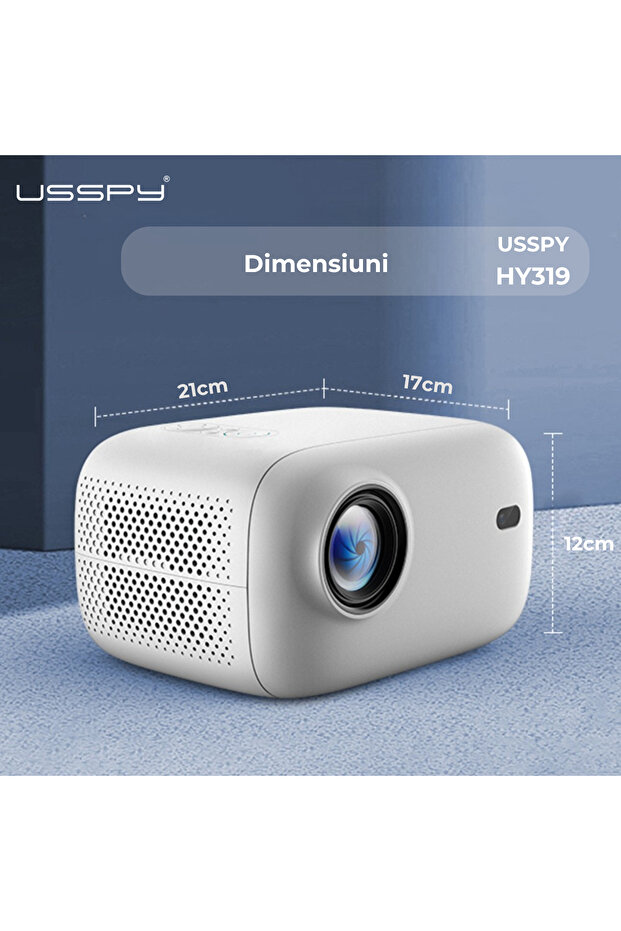 Proiector portabil inteligent, 200 ANSI lumeni, Android 12, Wi-Fi dual - 11