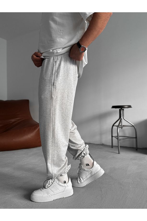 Açık Gri Basic Stoper Eşofman KE-7018 - 5
