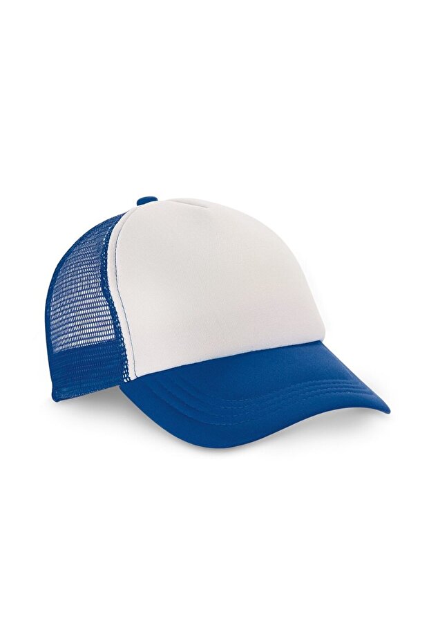 Blue Polyester Mesh Cap - Adjustable, Size 58cm - 3