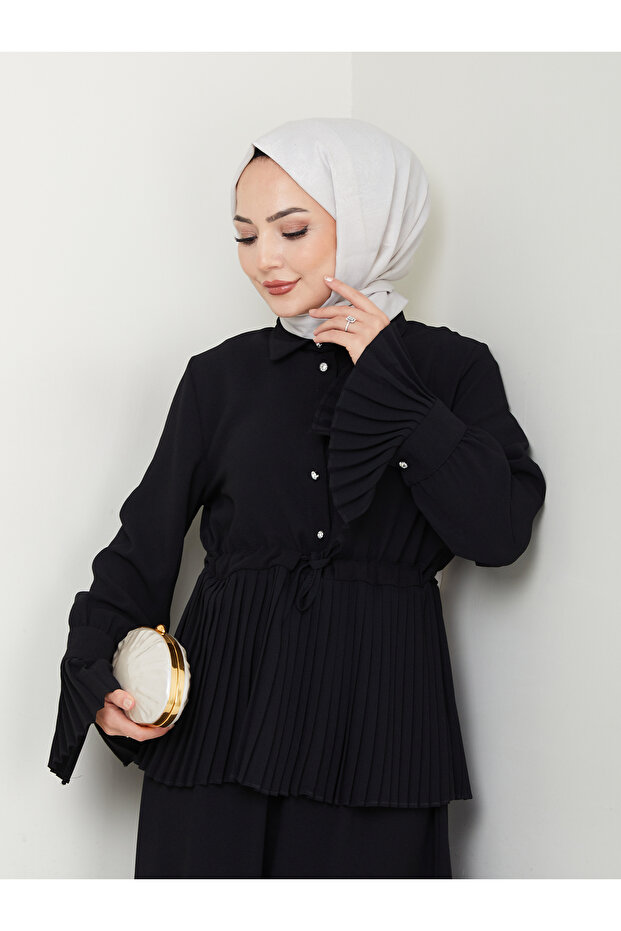 Skirted Patterned Detailled Tesstur Set - 3