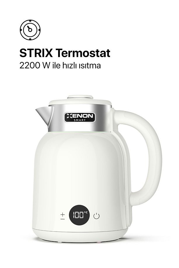 Akıllı Kettle Çelik 1.5 Lt Wi-fi 2200 W App Ile Kontrol Sesli Asistan Destekli Su Isıtıcı Krem X7101 - 6