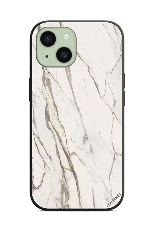 غطاء حماية لهاتف Apple iPhone 15 بتصميم رخامي