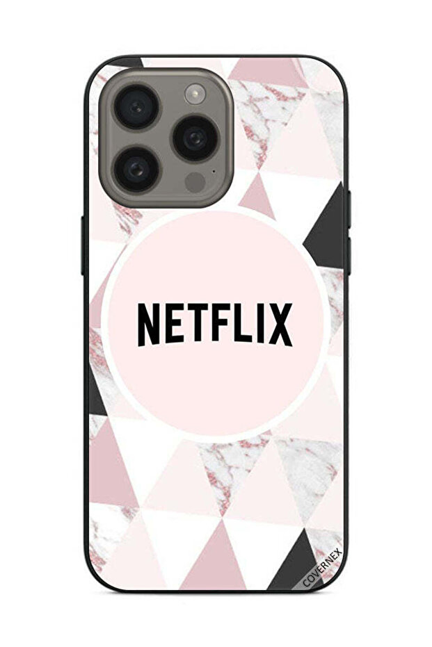 غطاء حماية لهاتف Apple iPhone 15 Pro Max مع خلفية Netflix
