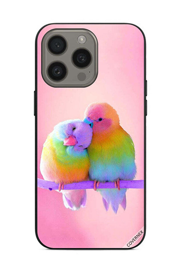 غطاء حماية لهاتف Apple iPhone 15 Pro Max طيور لطيفة