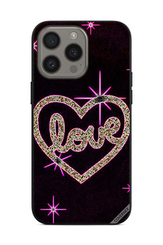 غطاء حماية لهاتف Apple iPhone 15 Pro Max Love Heart