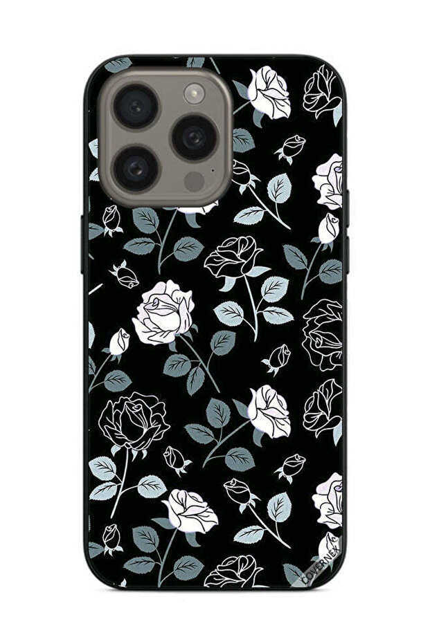 غطاء حماية لهاتف Apple iPhone 15 Pro Max بنقشة زهور
