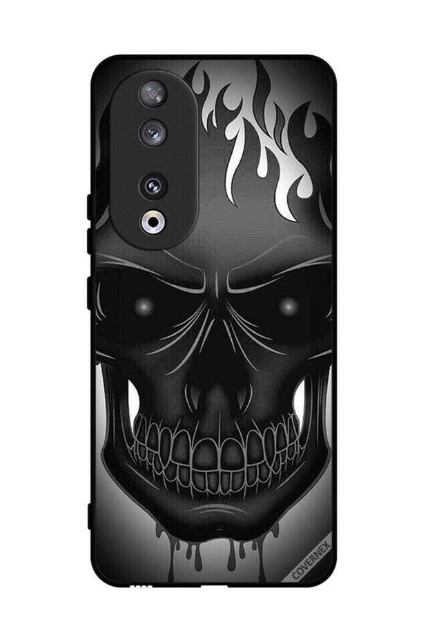 غطاء حماية لهاتف Honor 90 بتصميم جمجمة