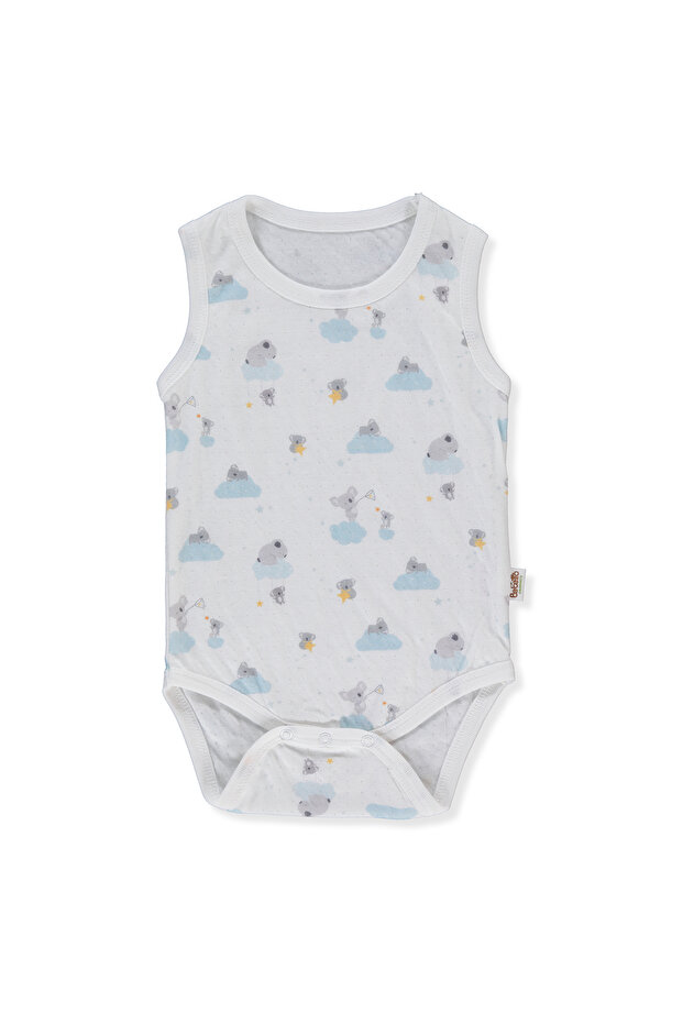 Organic Single Double Half Strap Body (Organic Stars and Koalas) T3942