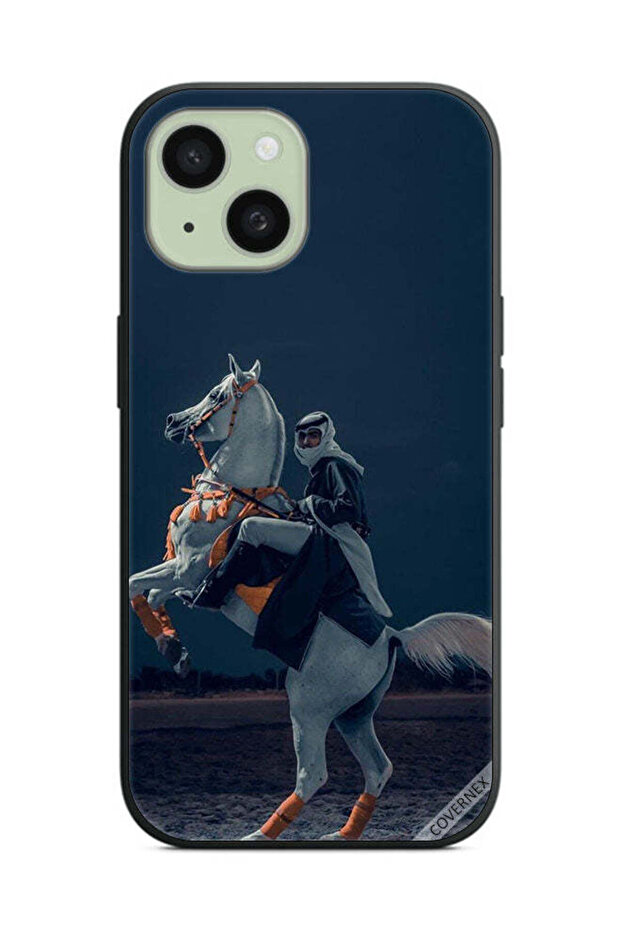 غطاء حماية لهاتف Apple iPhone 15 Plus - شاب على حصان