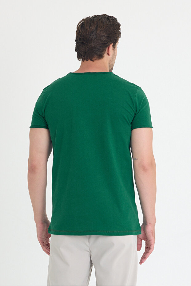 Men's Dirty Collar Basic T-Shirt - 6