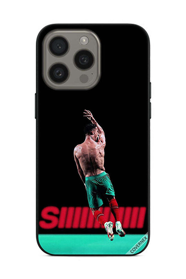 غطاء حماية لهاتف Apple iPhone 15 Pro Max رونالدو في الهواء