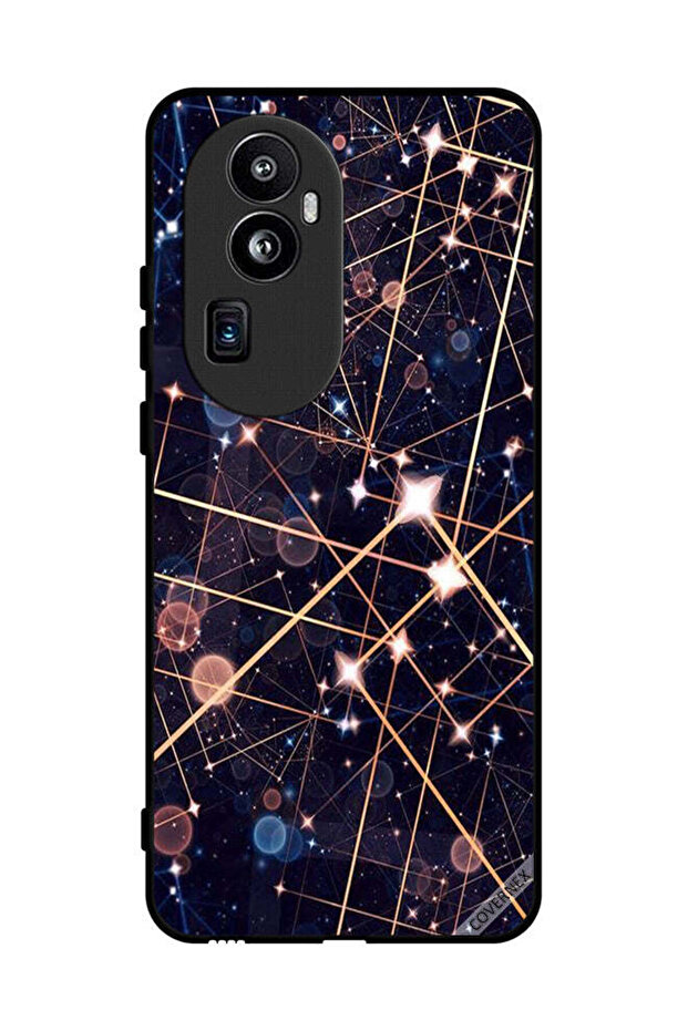 غطاء حماية لهاتف Oppo Reno 10 Pro Plus بنمط منحنيات الإضاءة
