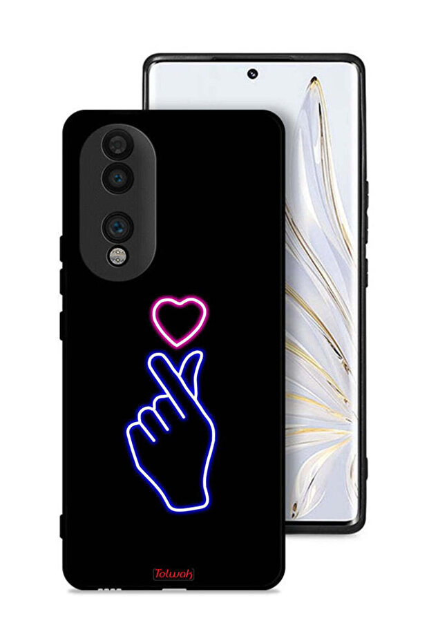 غطاء حماية لهاتف Honor 70 بتصميم قلب سريع