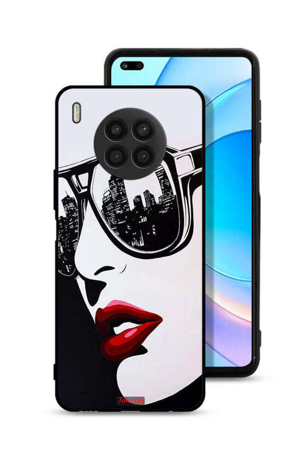Honor 50 Lite Protective Case Cover Girl Face Abstract Art