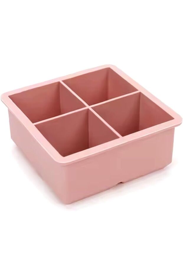 4 Cube Silicone Ice Tray Food Safe Peach Ice Mould BSIT01
