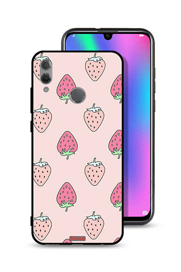 غطاء حماية لهاتف Honor 10 Lite بتصميم أيقونة الفراولة