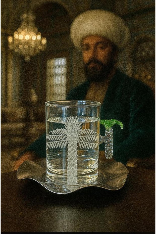 12 PARÇA ÇAY SET METAL TABAK