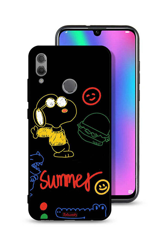 غطاء حماية لهاتف Honor 10 Lite بملصق صيفي