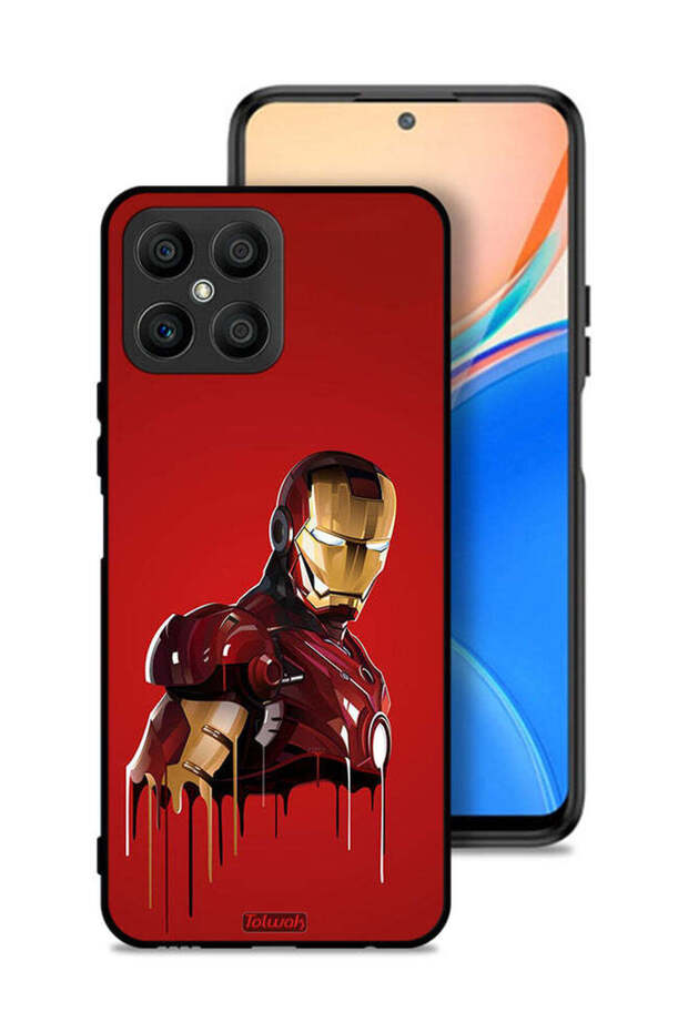 غطاء حماية Honor X8 4G برسومات الرجل الحديدي