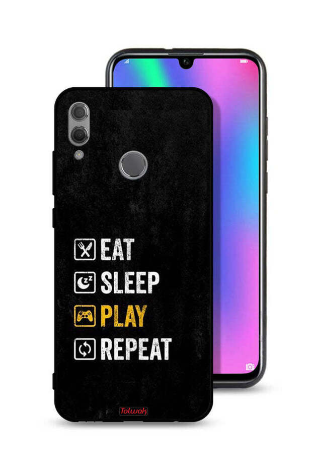 غطاء حماية لهاتف Honor 10 Lite، تناول الطعام، النوم، اللعب، التكرار