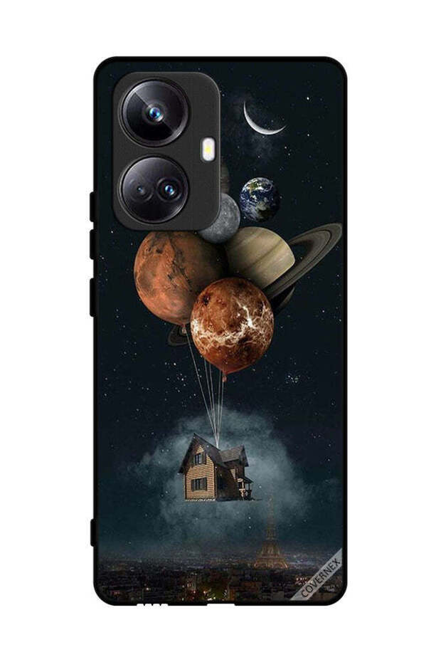 غطاء حماية لهاتف Realme 10 Pro Plus Balloon Planets Takes Home