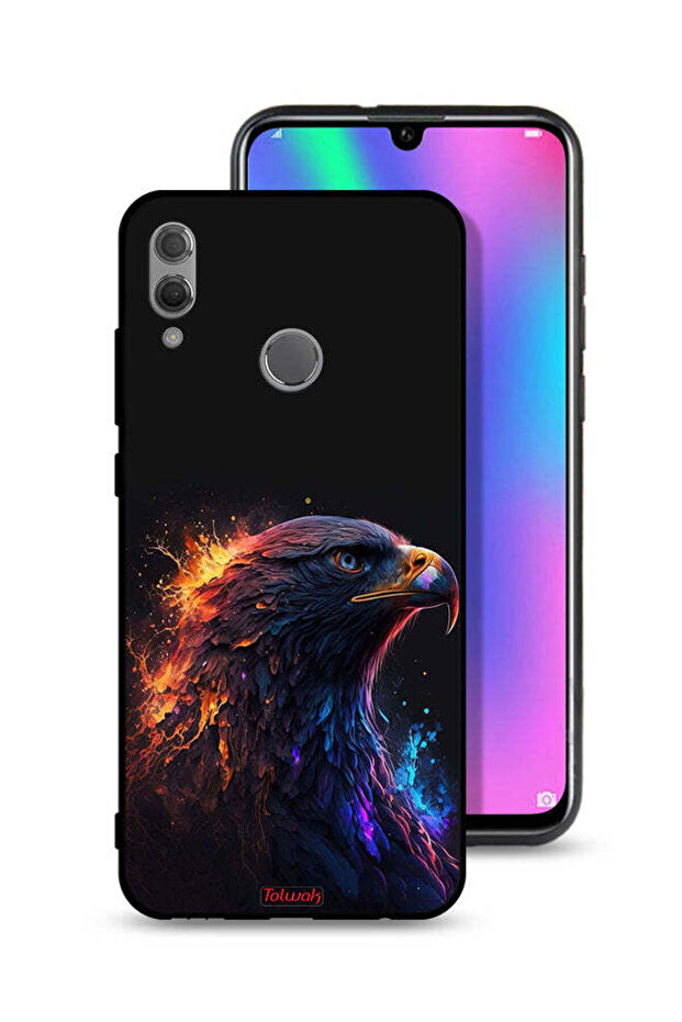 غطاء حماية لهاتف Honor 10 Lite بتصميم فن النسر
