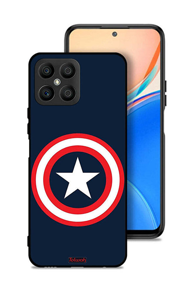 غطاء حماية لهاتف Honor X8 4G بتصميم كابتن أمريكا