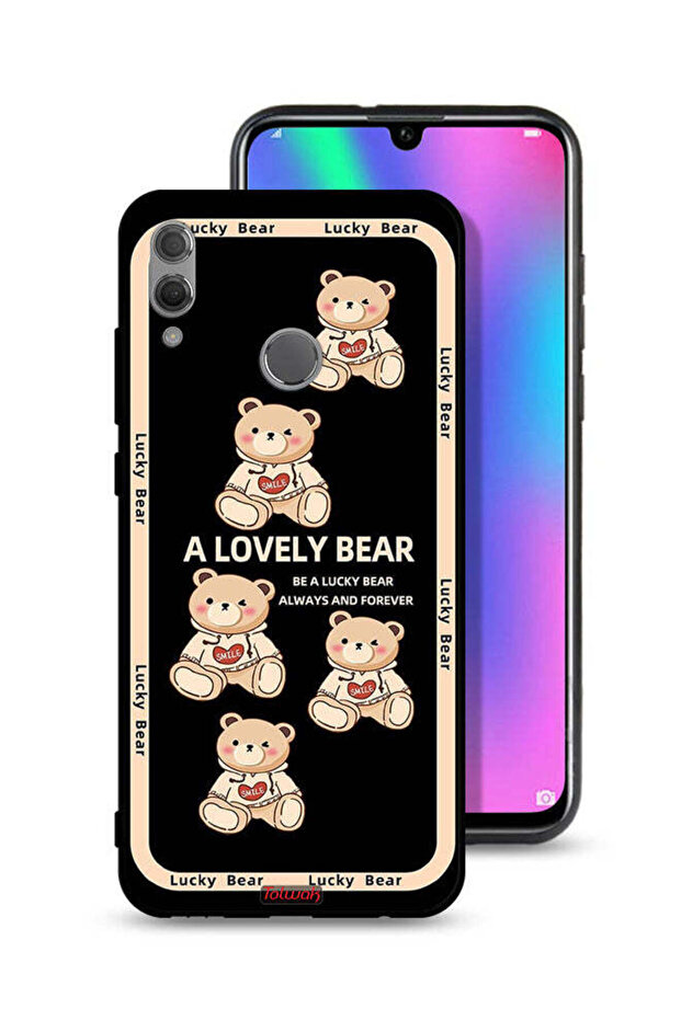 غطاء حماية لهاتف Honor 10 Lite بتصميم دب جميل