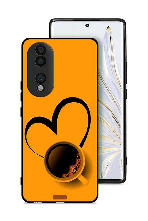 غطاء حماية لهاتف Honor 70 بتصميم فنجان قهوة