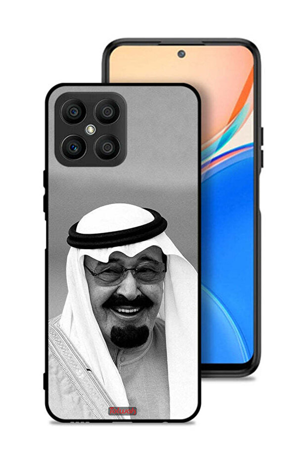 غطاء حماية لهاتف Honor X8 4G صورة الملك عبد الله مبتسمًا