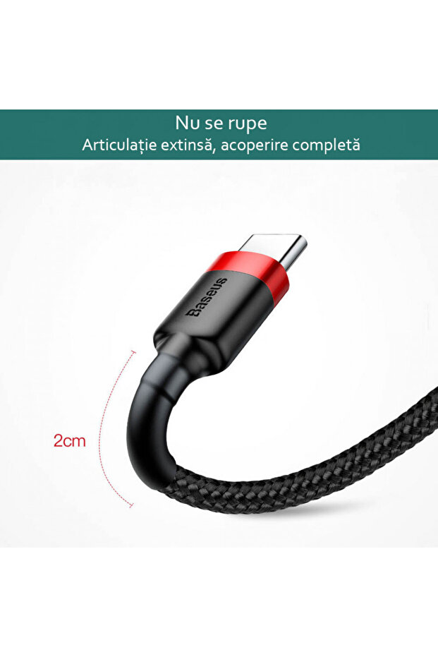 USB to Type-C data cable 2A, 2m, (CATKLF-CG1) - Gray Black - 8