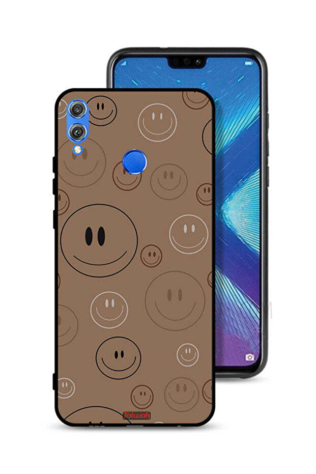 Honor 8X Protective Case Cover Smiley Faces Pattern - 1