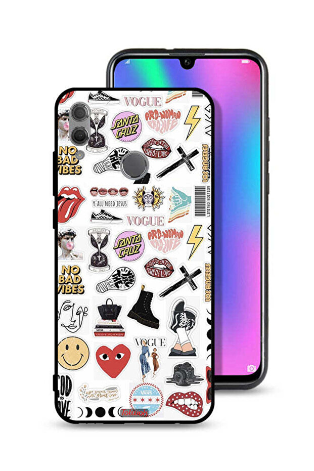 Honor 10 Lite Protective Case Cover No Bad Vibes Stickers